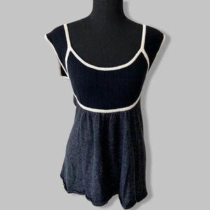 Bamboo Wool  Blend Draped Tank Sweater